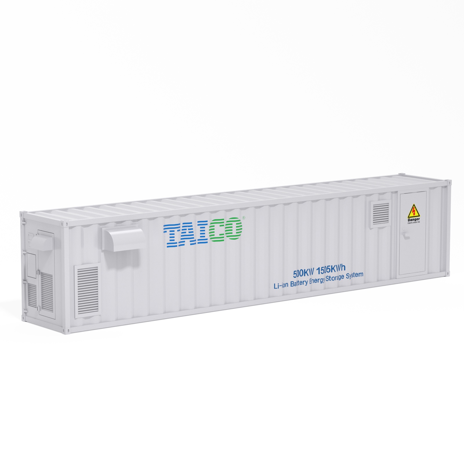 TAICO TKS E-Cube A1500 containerized ESS side view
