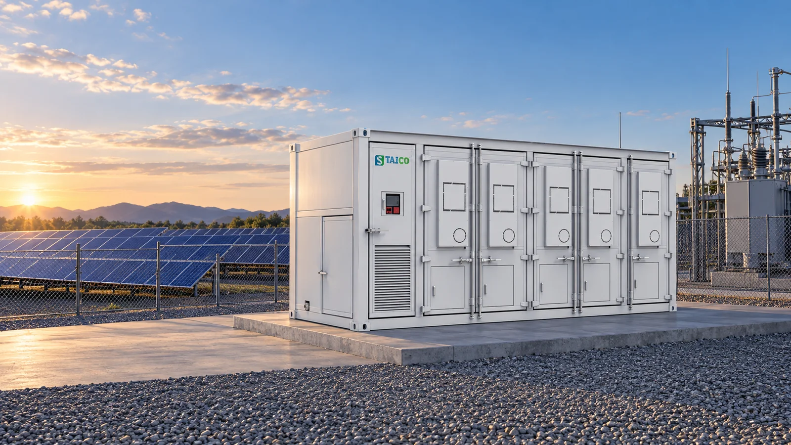 TKS E-Cube A2570 containerized BESS in a utility energy facility